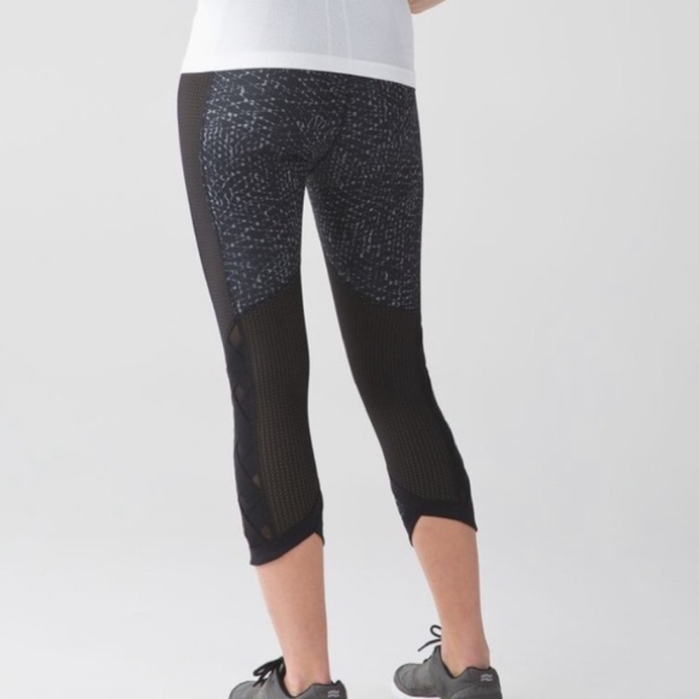 Lululemon Var-City Crop Mesh detail Legging